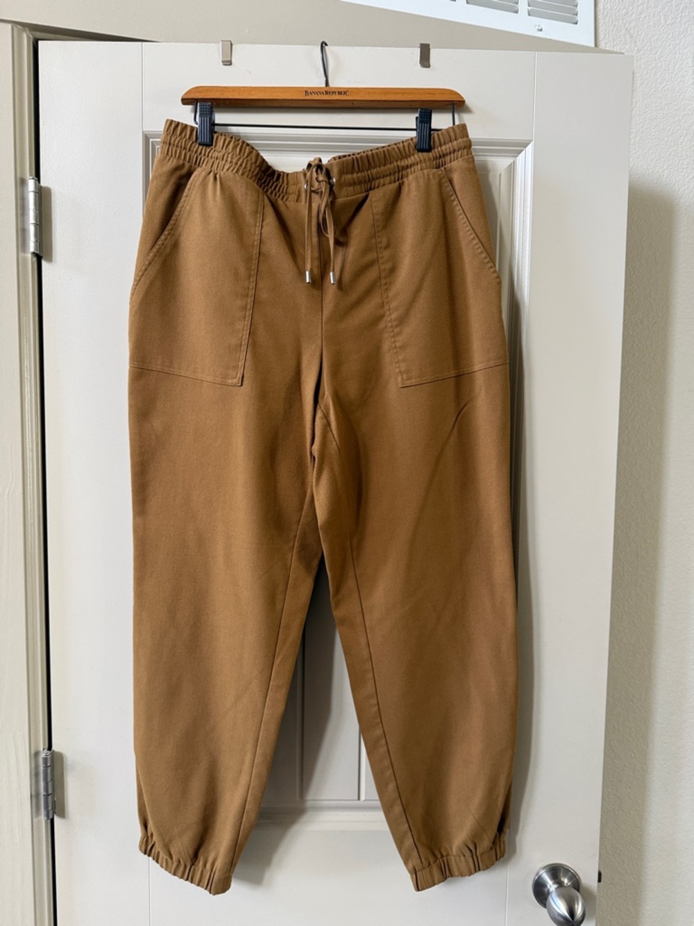 Women’s Drawstring Dress Jogger Pants - Mustard Brown